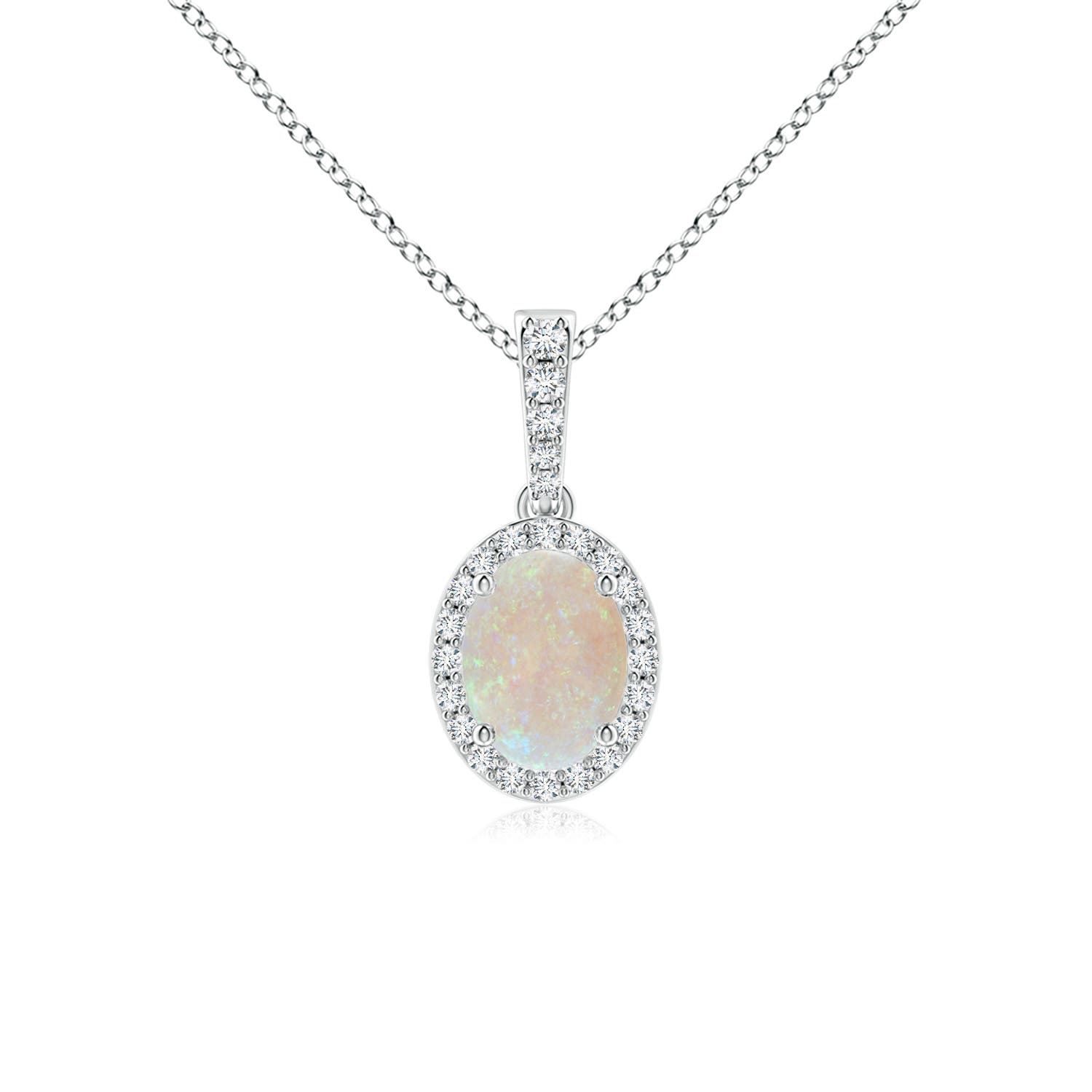 AA - Opal / 0.99 CT / 14 KT White Gold