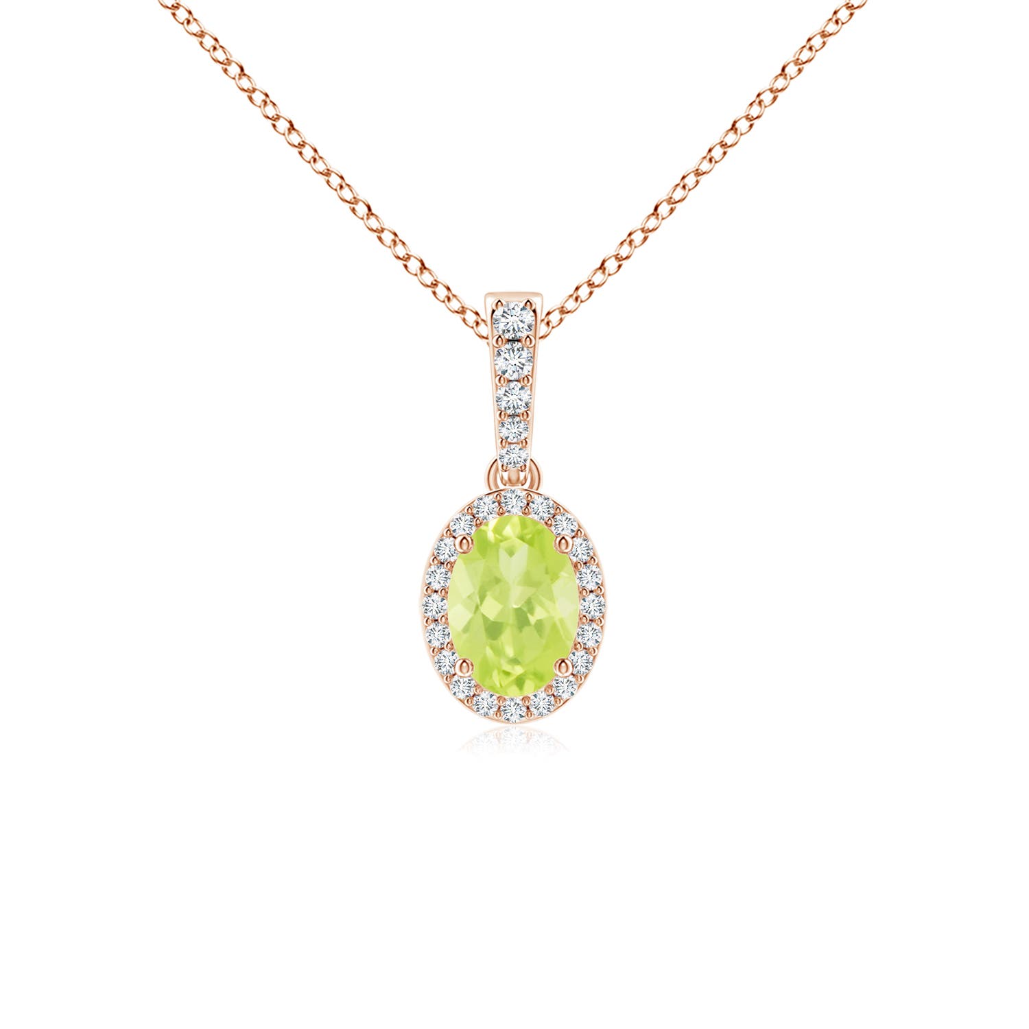 A - Peridot / 0.99 CT / 14 KT Rose Gold