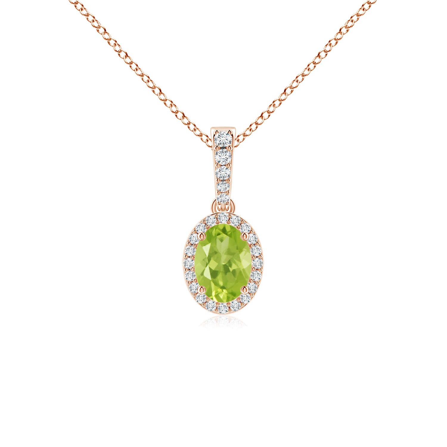 AA - Peridot / 0.99 CT / 14 KT Rose Gold