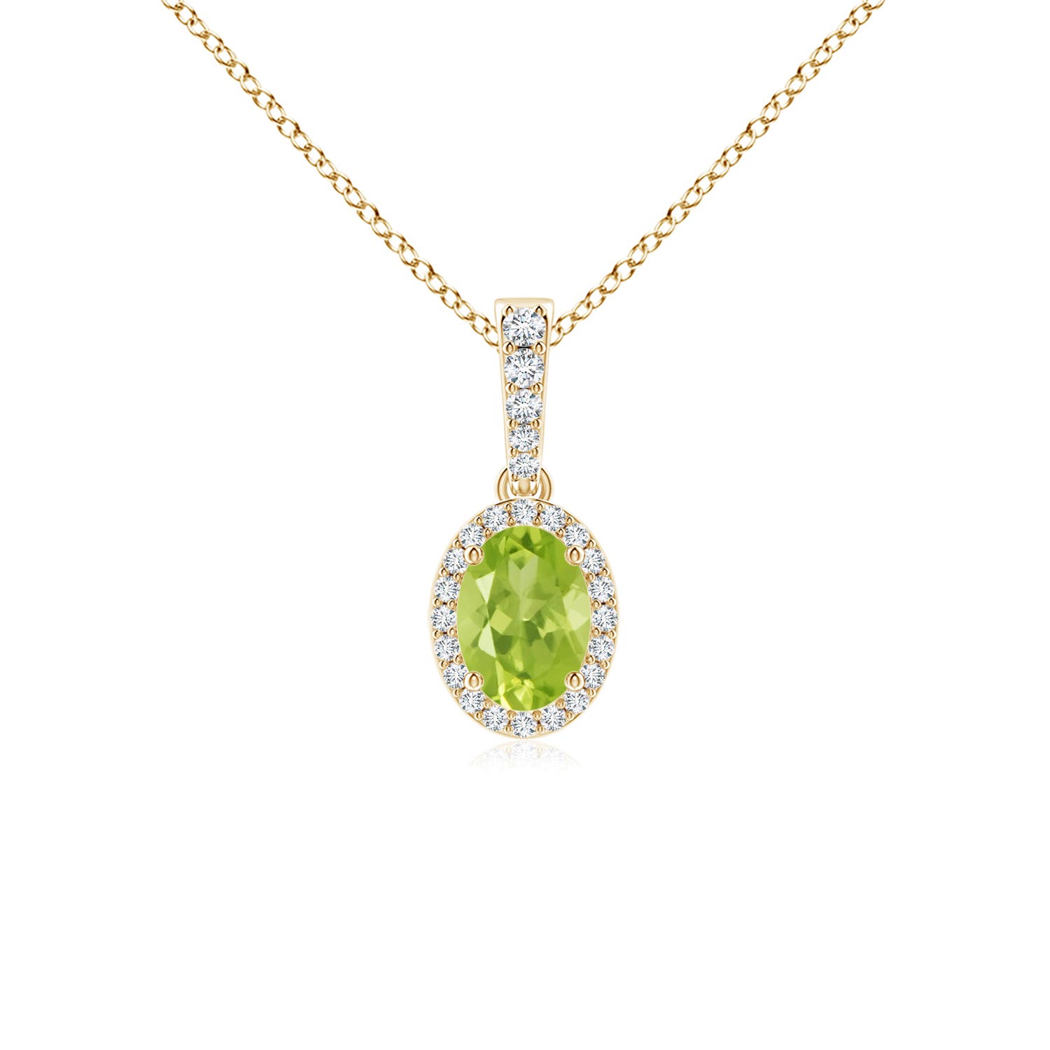 AA - Peridot / 0.99 CT / 14 KT Yellow Gold