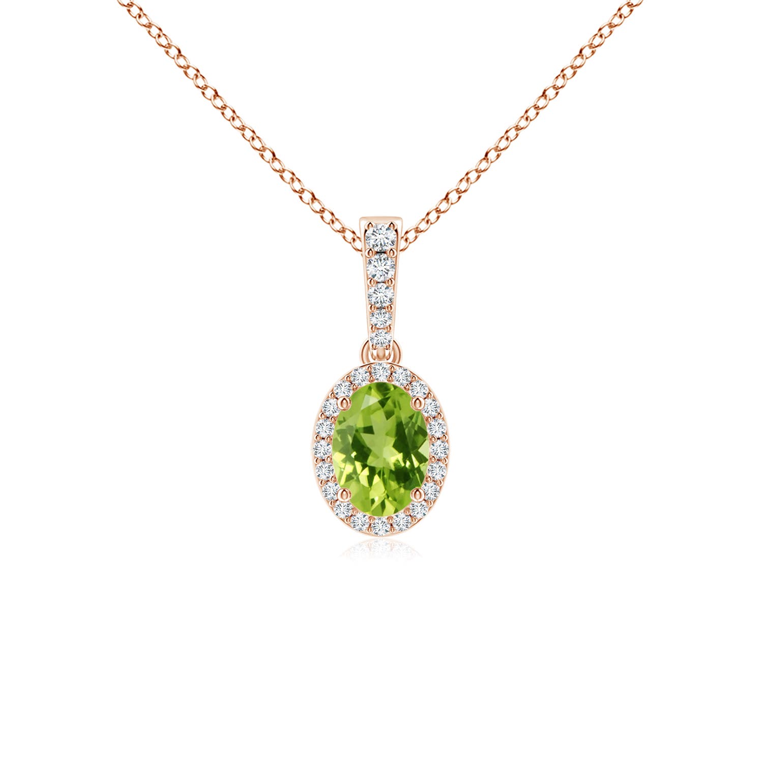 AAA - Peridot / 0.99 CT / 14 KT Rose Gold