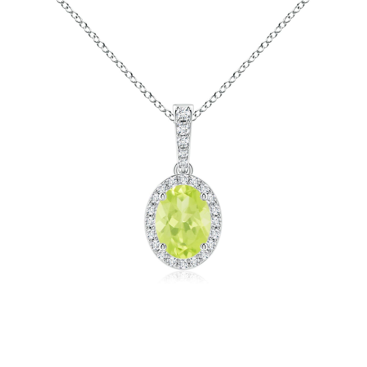 A - Peridot / 1.54 CT / 14 KT White Gold