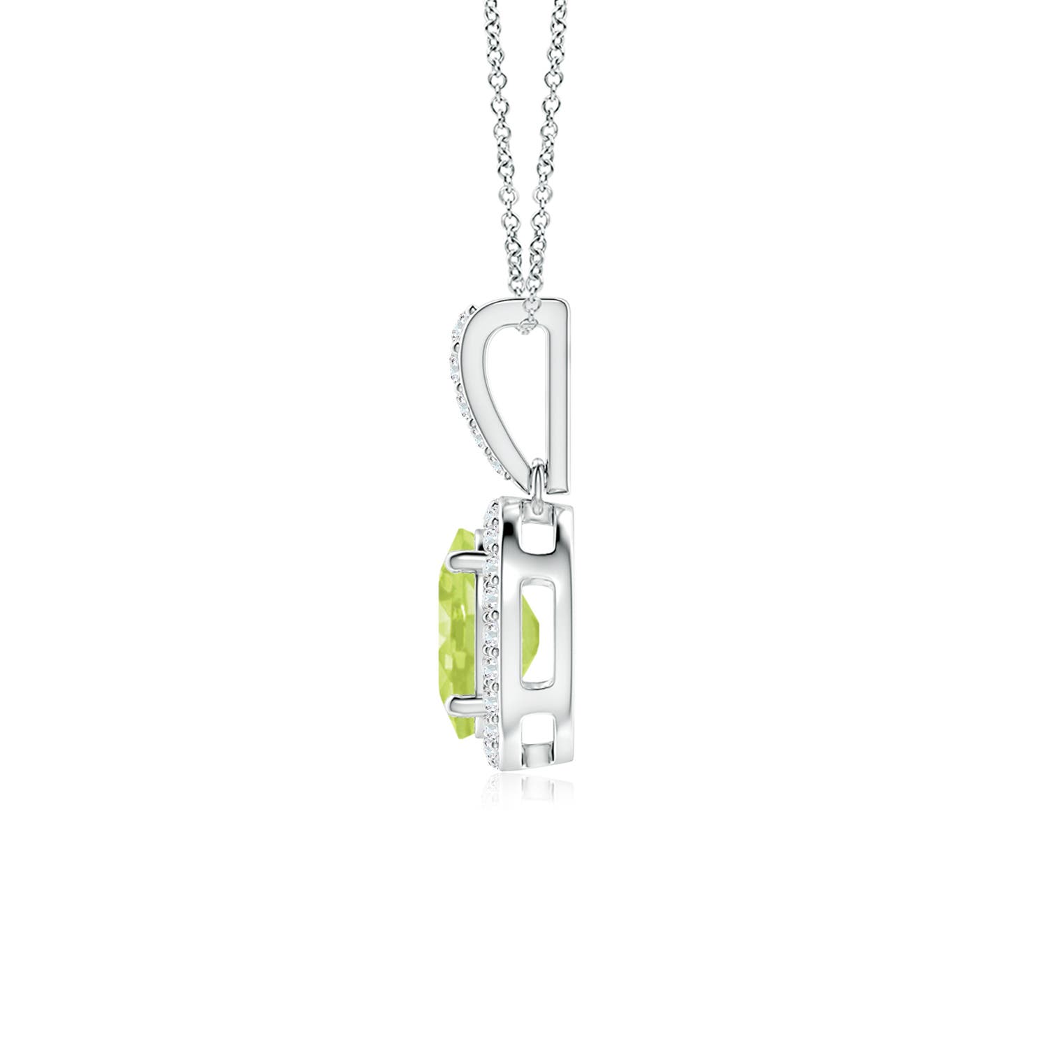 A - Peridot / 1.54 CT / 14 KT White Gold