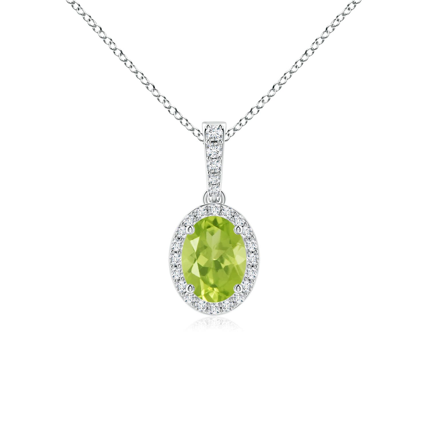 AA - Peridot / 1.54 CT / 14 KT White Gold