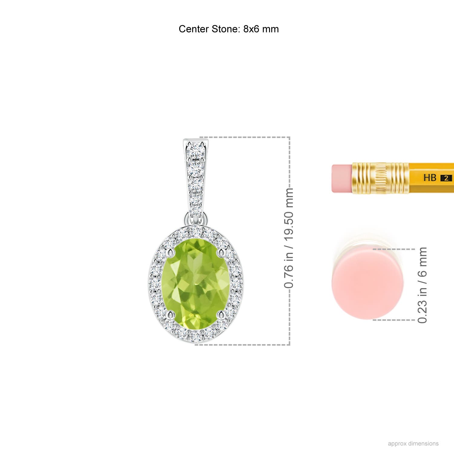 AA - Peridot / 1.54 CT / 14 KT White Gold