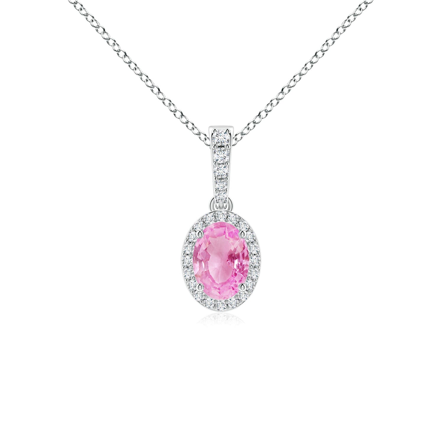 A - Pink Sapphire / 0.99 CT / 14 KT White Gold