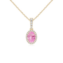 Drop Yellow Gold Pink Sapphire Necklaces & Pendants