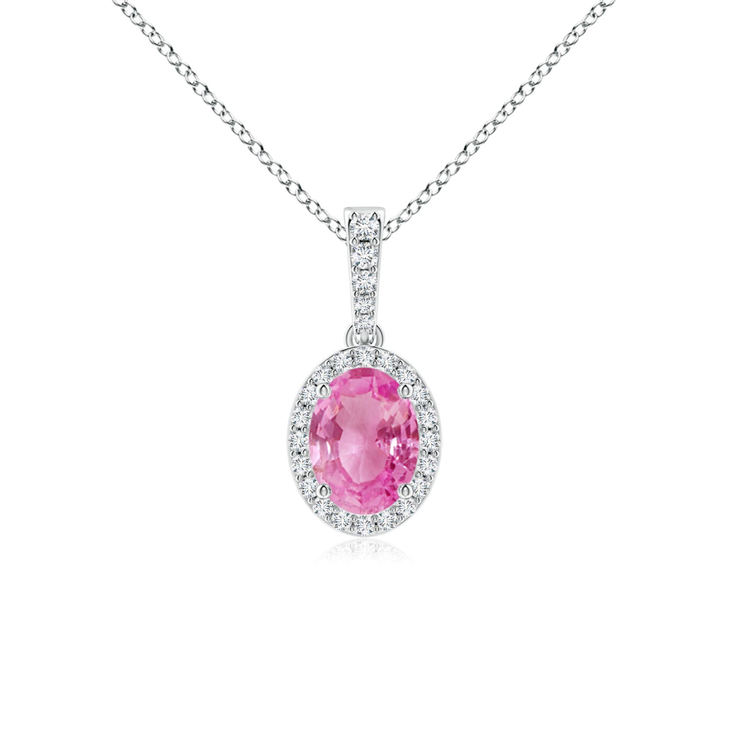 AA - Pink Sapphire / 1.64 CT / 14 KT White Gold