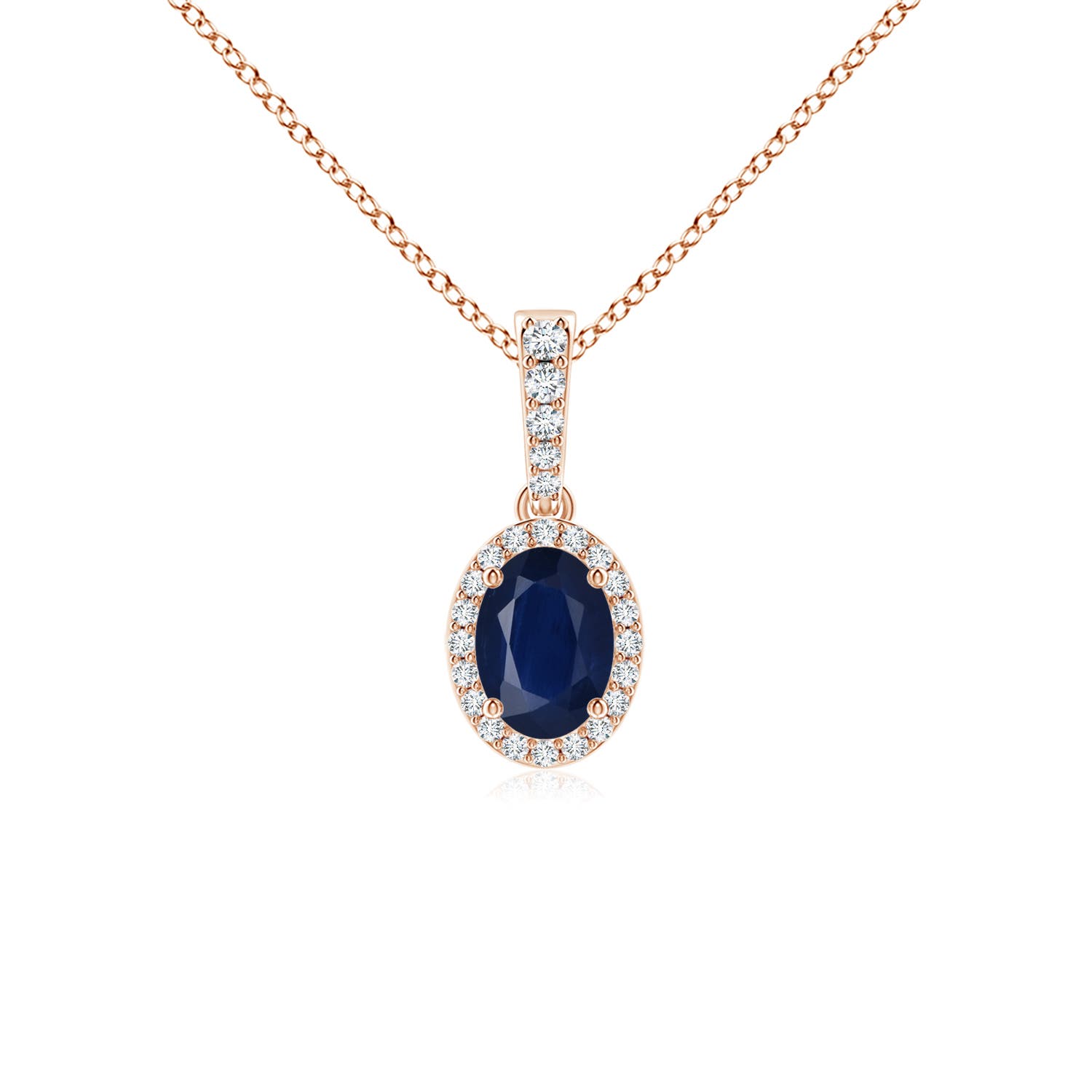 A - Blue Sapphire / 0.99 CT / 14 KT Rose Gold