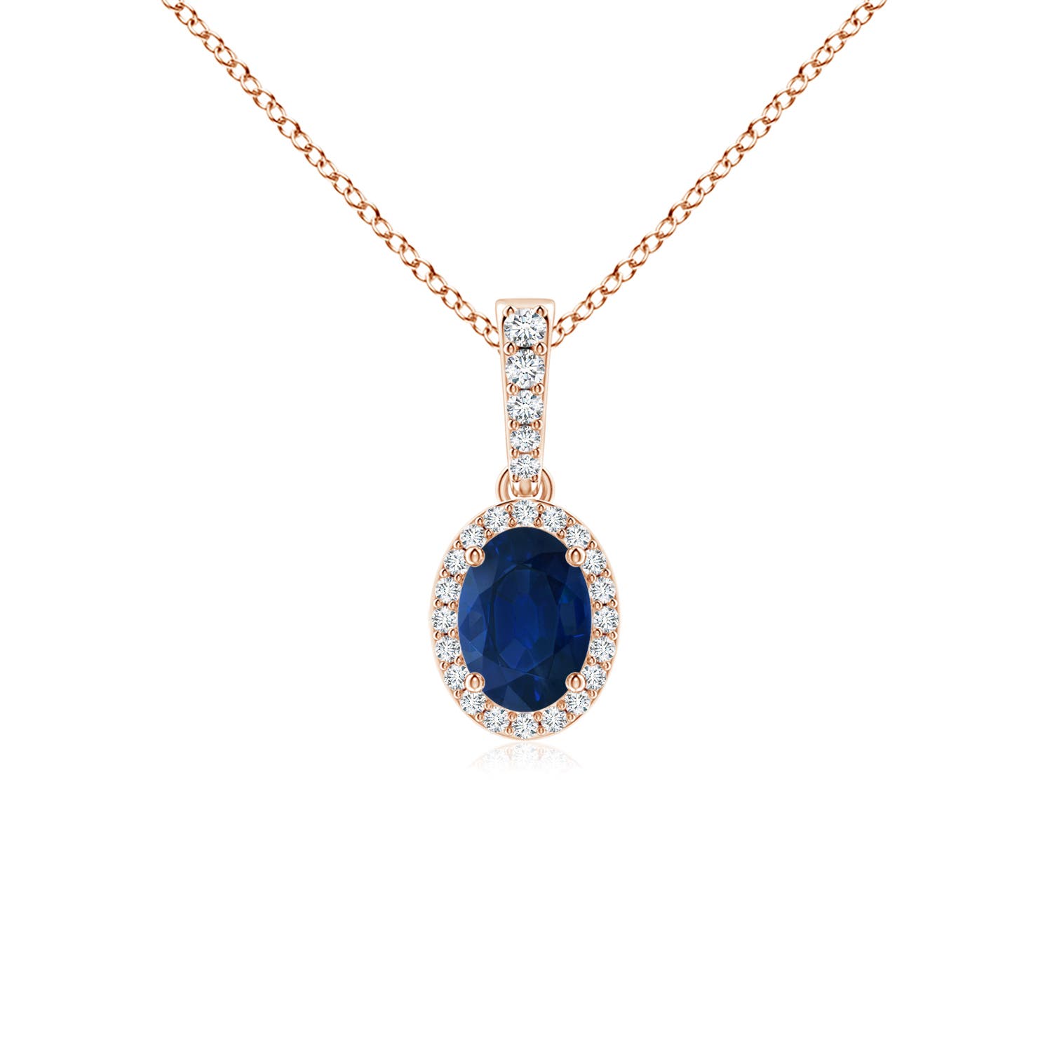 AA - Blue Sapphire / 0.99 CT / 14 KT Rose Gold