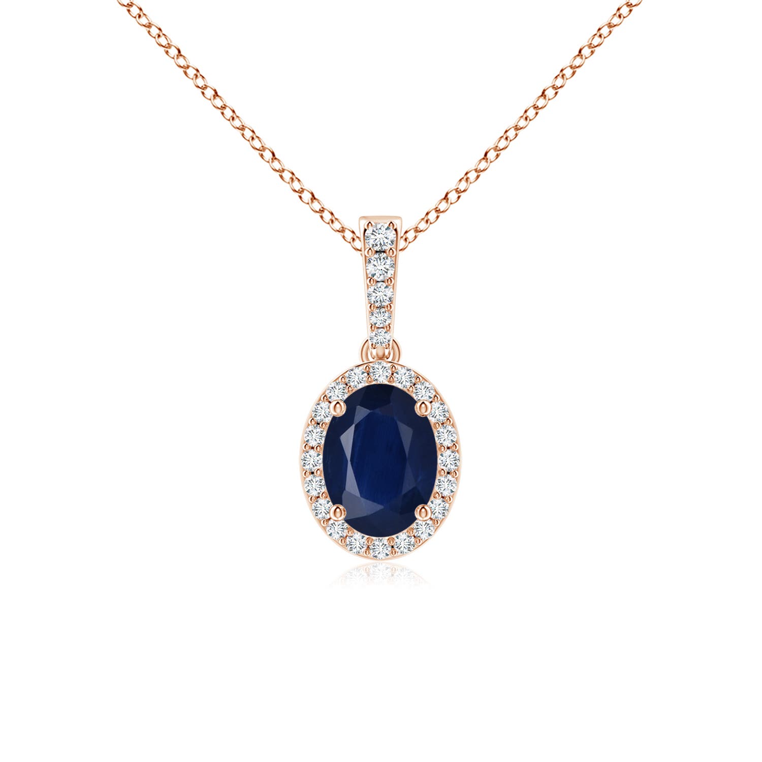 A - Blue Sapphire / 1.75 CT / 14 KT Rose Gold