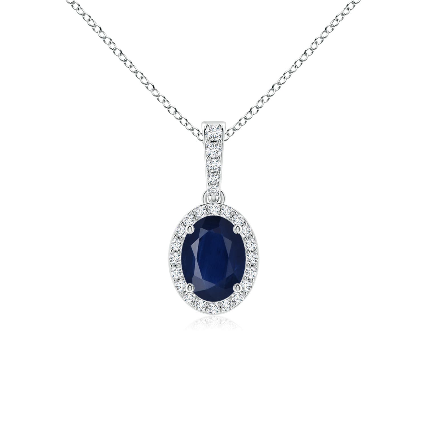 A - Blue Sapphire / 1.75 CT / 14 KT White Gold