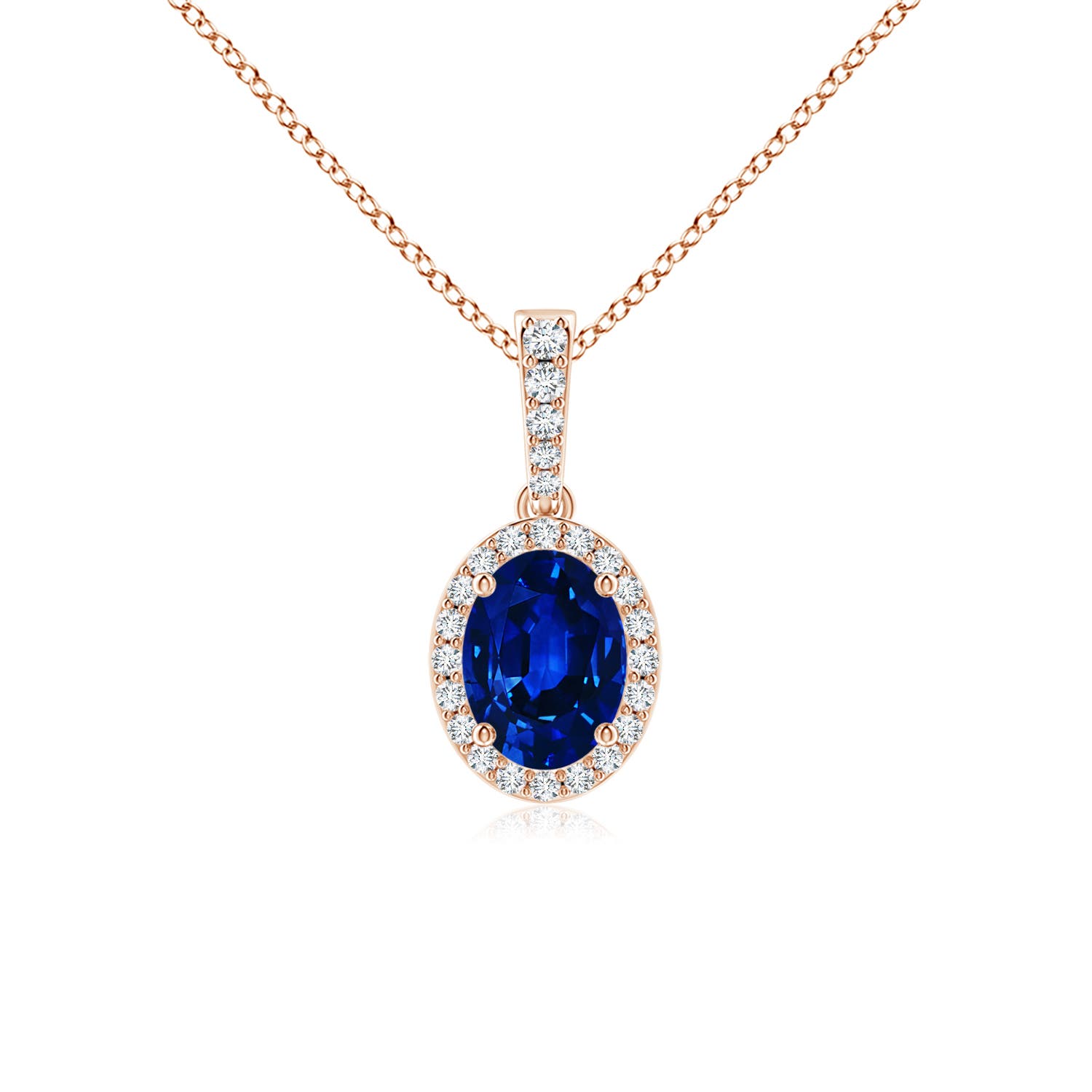 AAAA - Blue Sapphire / 1.75 CT / 14 KT Rose Gold