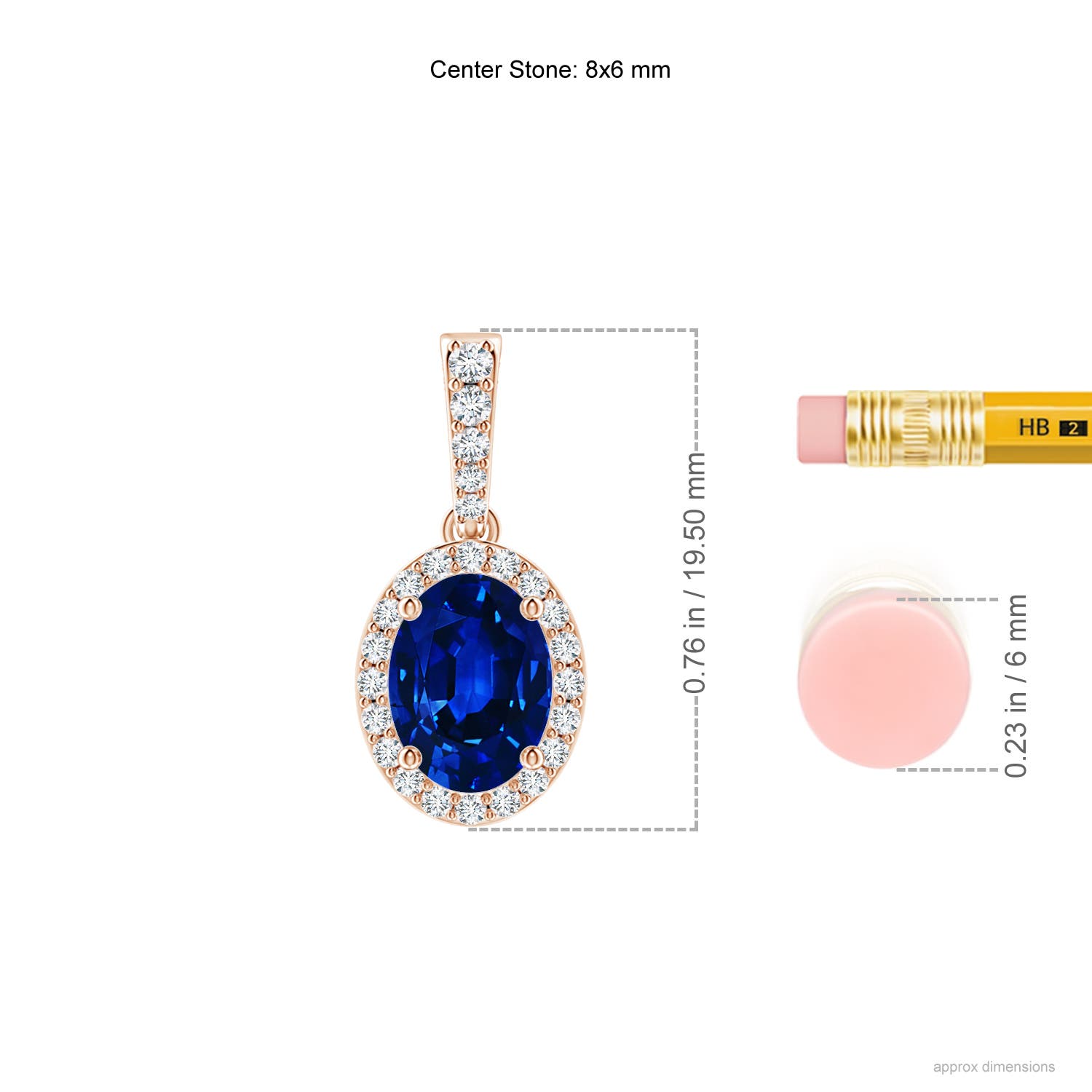 AAAA - Blue Sapphire / 1.75 CT / 14 KT Rose Gold