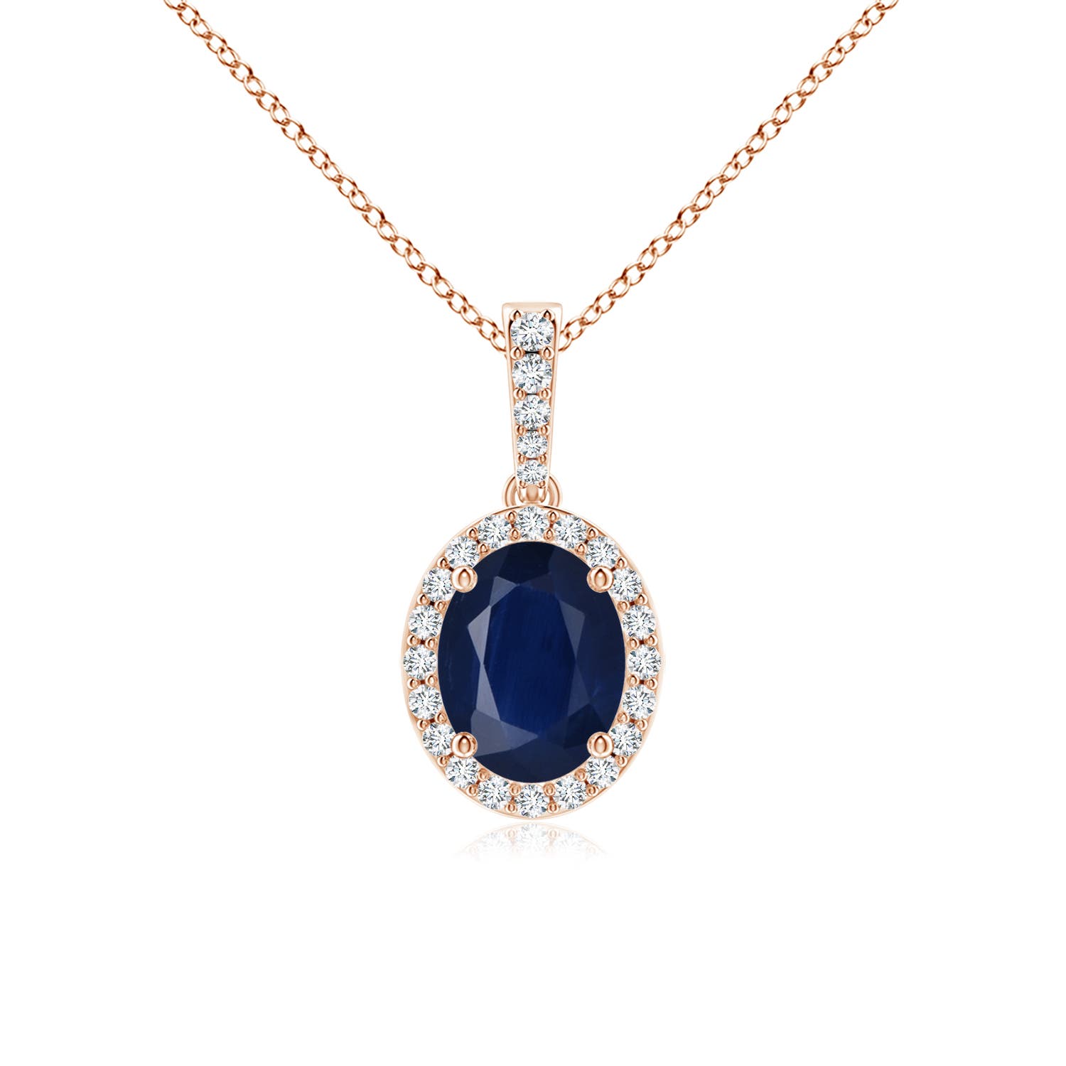 A - Blue Sapphire / 2.24 CT / 14 KT Rose Gold