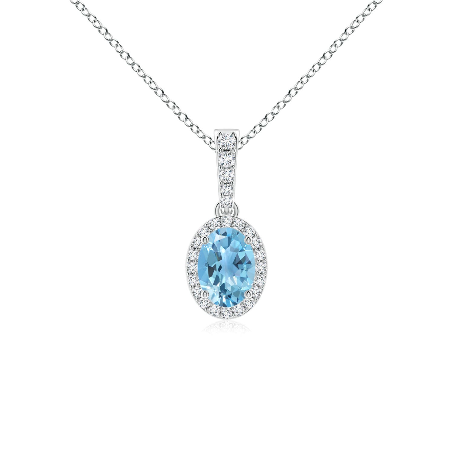 A - Swiss Blue Topaz / 1.09 CT / 14 KT White Gold