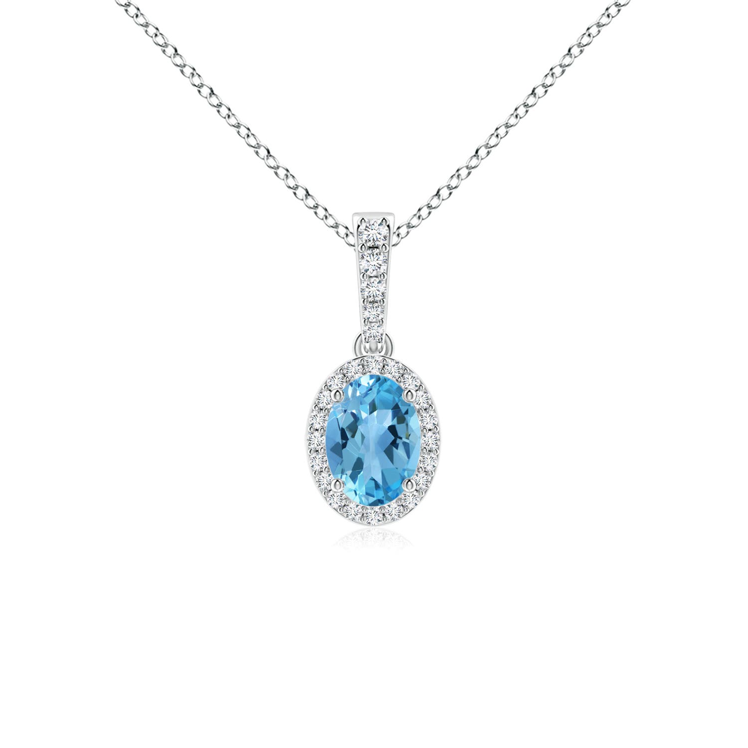 AA - Swiss Blue Topaz / 1.09 CT / 14 KT White Gold