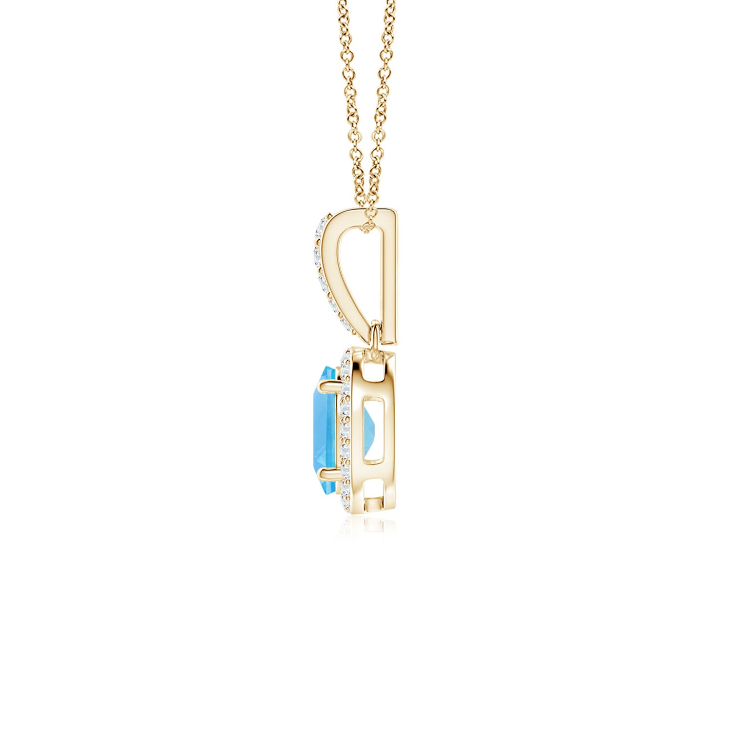 AA - Swiss Blue Topaz / 1.09 CT / 14 KT Yellow Gold