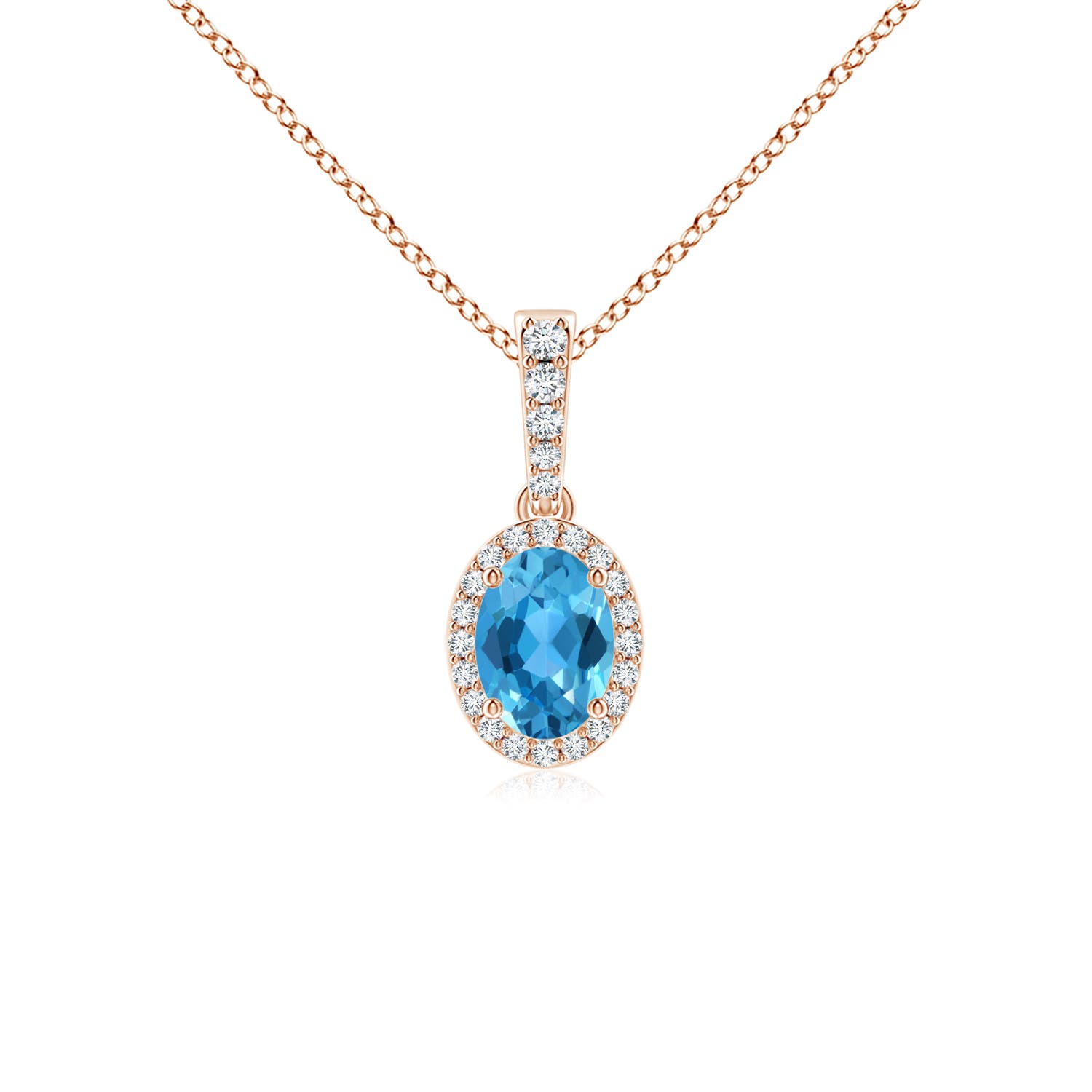 AAA - Swiss Blue Topaz / 1.09 CT / 14 KT Rose Gold