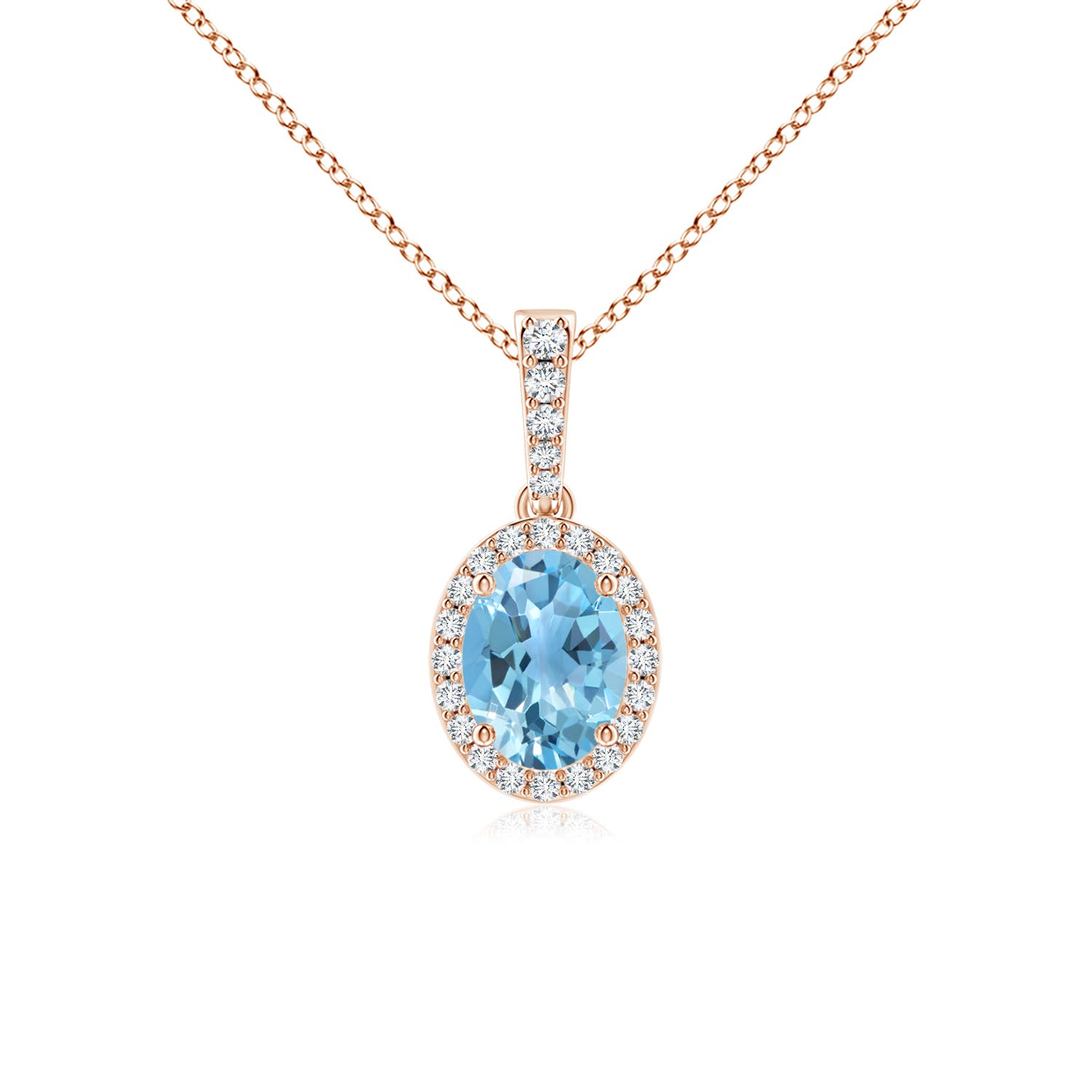 A - Swiss Blue Topaz / 1.69 CT / 14 KT Rose Gold