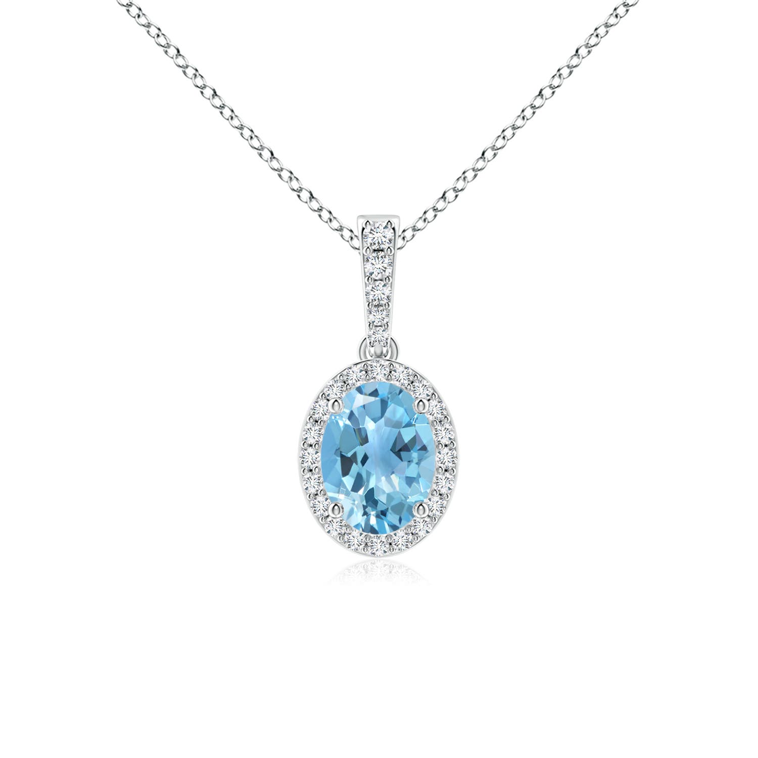 A - Swiss Blue Topaz / 1.69 CT / 14 KT White Gold