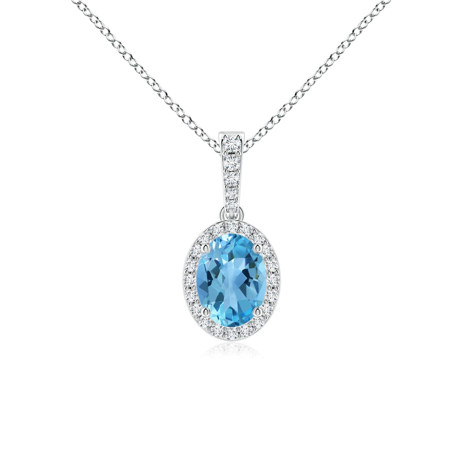 AA - Swiss Blue Topaz / 1.69 CT / 14 KT White Gold