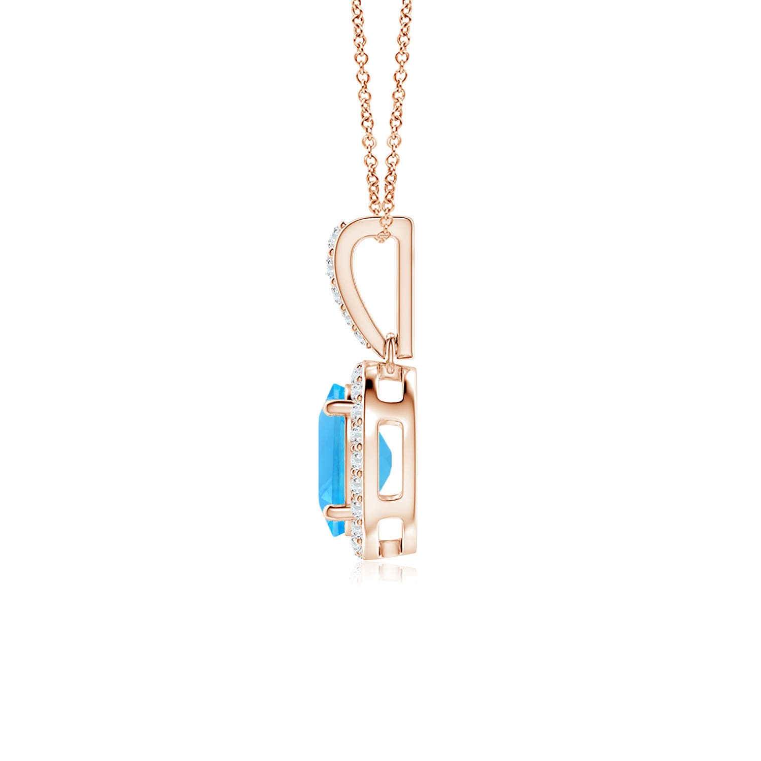 AAA - Swiss Blue Topaz / 1.69 CT / 14 KT Rose Gold