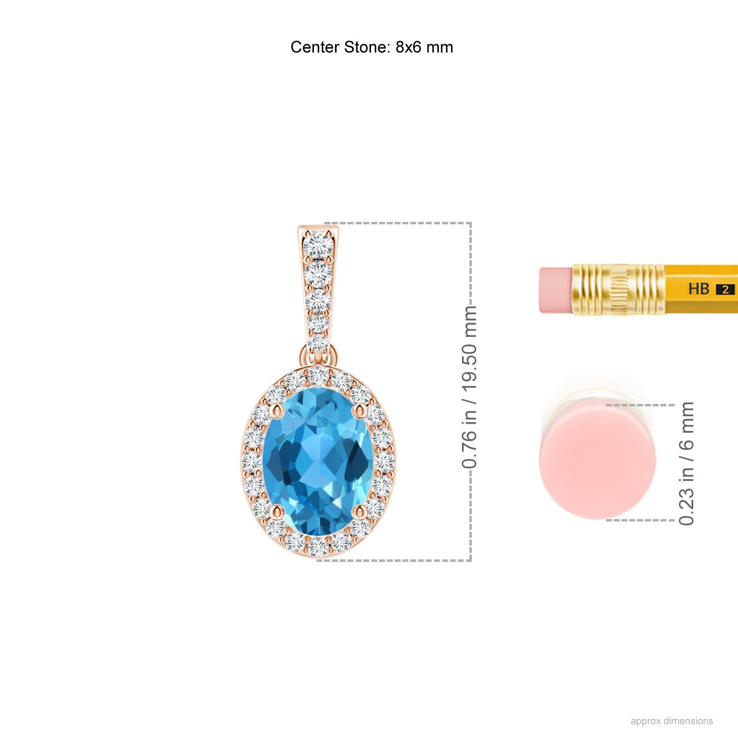 AAA - Swiss Blue Topaz / 1.69 CT / 14 KT Rose Gold