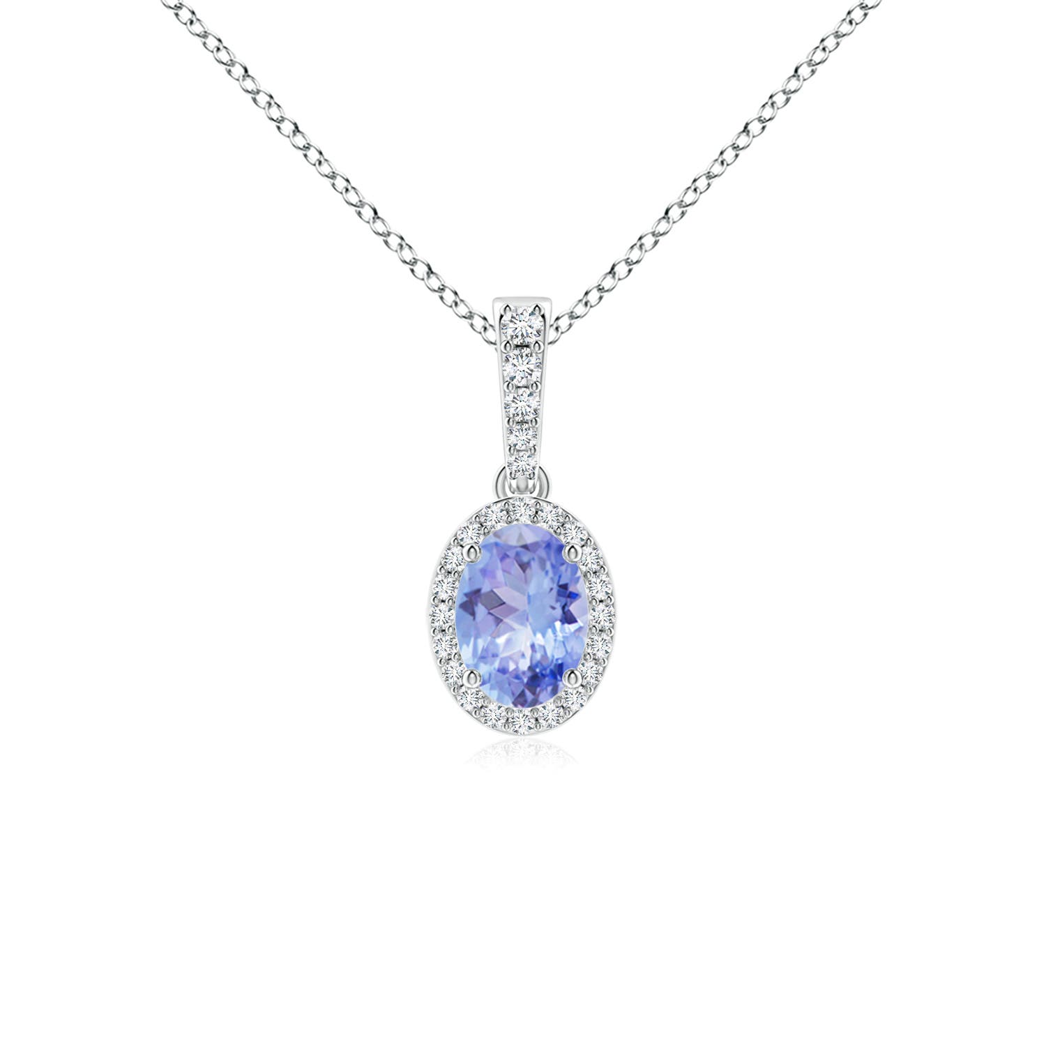 A - Tanzanite / 0.94 CT / 14 KT White Gold