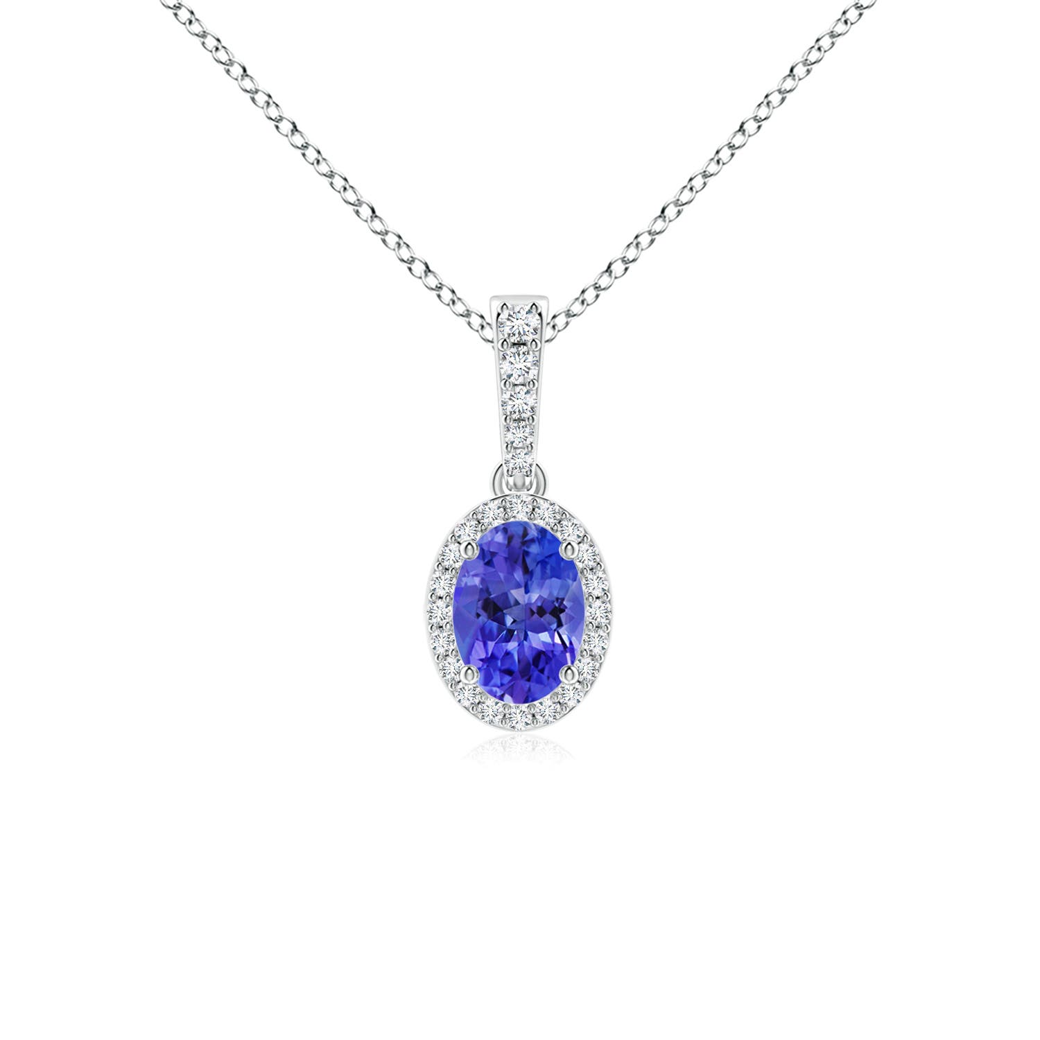 AAA - Tanzanite / 0.94 CT / 14 KT White Gold