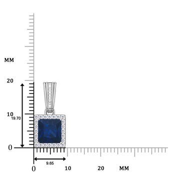 AA - Blue Sapphire / 1.42 CT / 14 KT White Gold