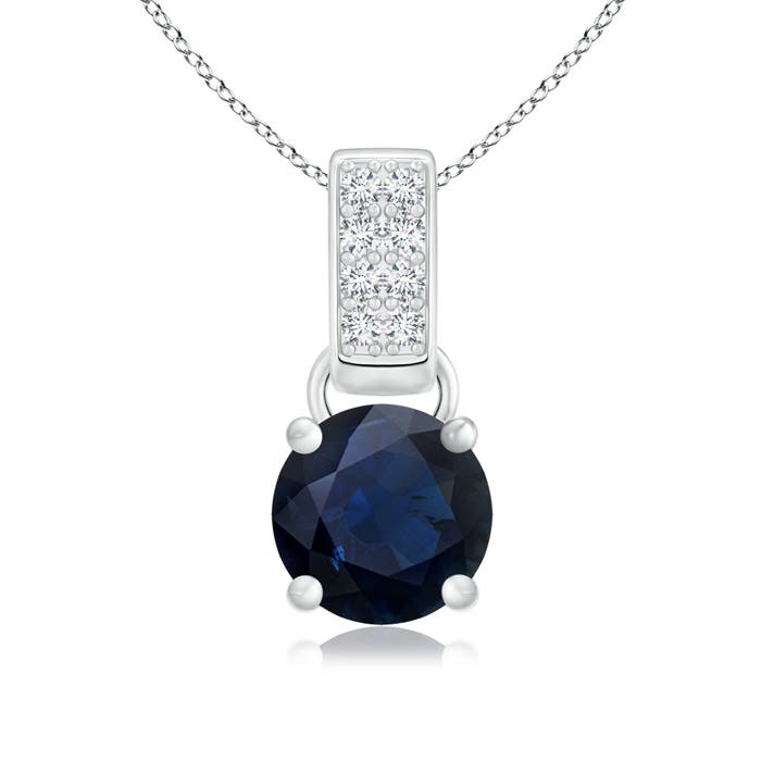 A - Blue Sapphire / 1.06 CT / 14 KT White Gold