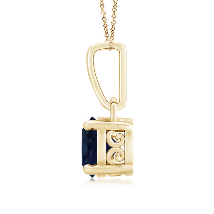 A - Blue Sapphire / 1.06 CT / 14 KT Yellow Gold