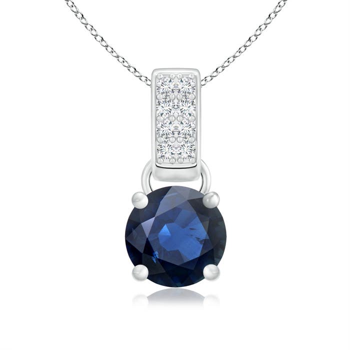 AA - Blue Sapphire / 1.06 CT / 14 KT White Gold