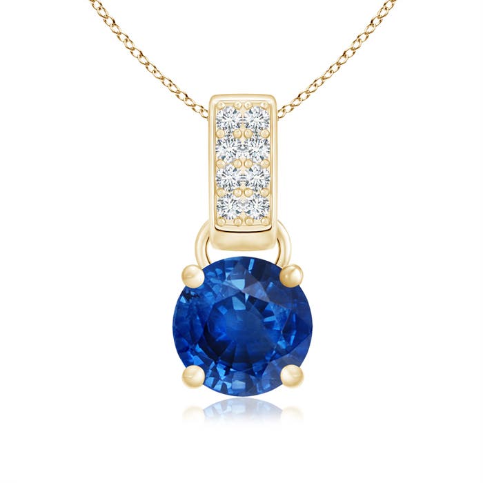 AAA - Blue Sapphire / 1.06 CT / 14 KT Yellow Gold