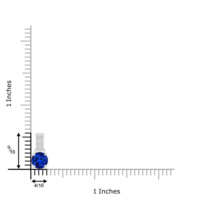 AAAA - Blue Sapphire / 1.06 CT / 14 KT White Gold