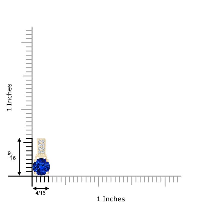 AAAA - Blue Sapphire / 1.06 CT / 14 KT Yellow Gold