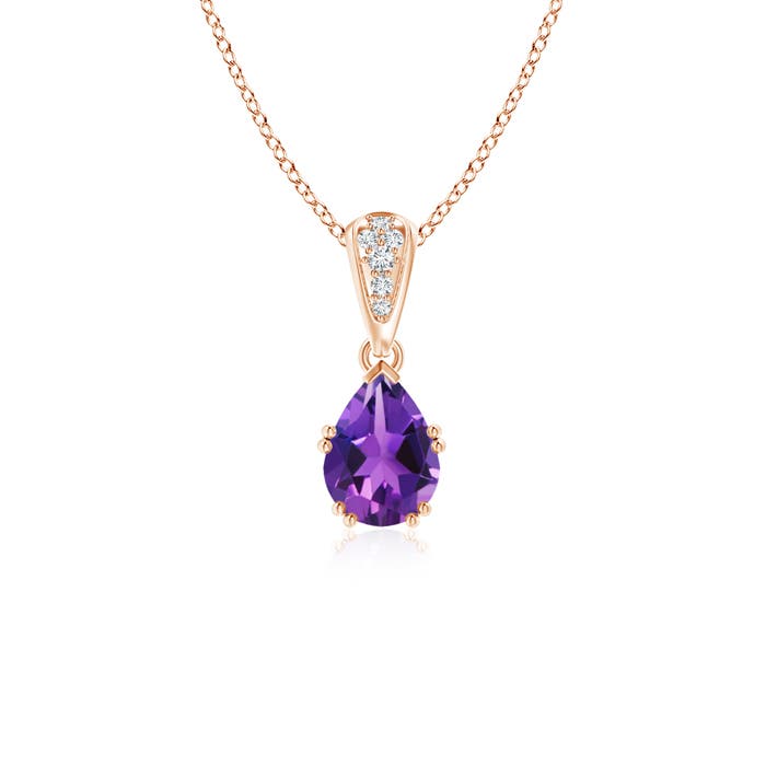 AAAA - Amethyst / 0.71 CT / 14 KT Rose Gold