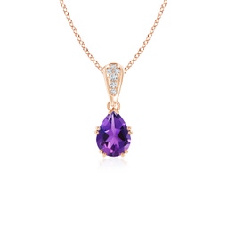 Vintage Inspired Rose Gold Amethyst Necklaces & Pendants