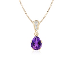 Vintage Inspired Yellow Gold Amethyst Necklaces