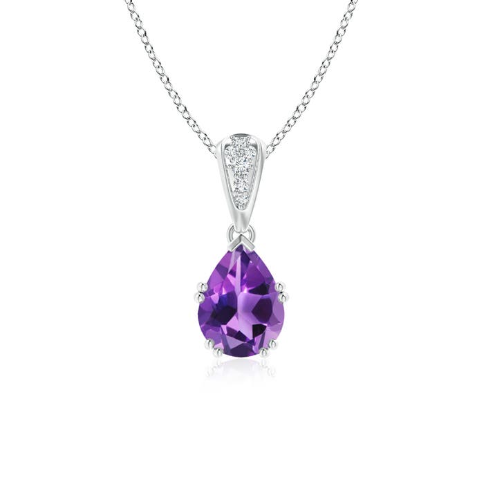 AAA - Amethyst / 1.15 CT / 14 KT White Gold