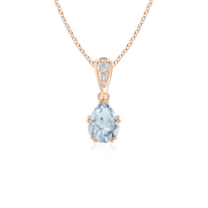 A - Aquamarine / 0.65 CT / 14 KT Rose Gold