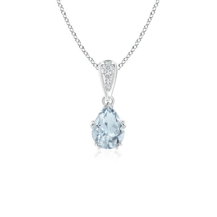 A - Aquamarine / 0.65 CT / 14 KT White Gold