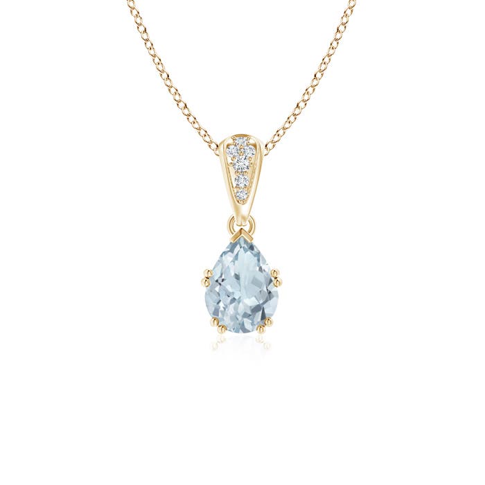 A - Aquamarine / 0.65 CT / 14 KT Yellow Gold