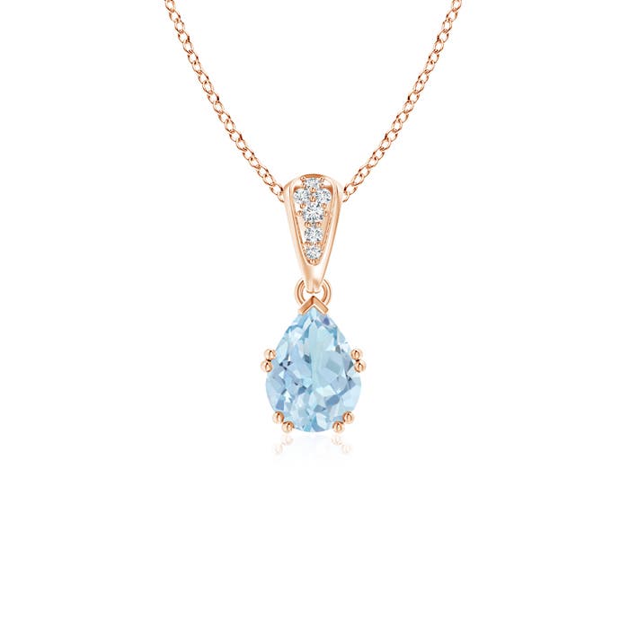 AA - Aquamarine / 0.65 CT / 14 KT Rose Gold