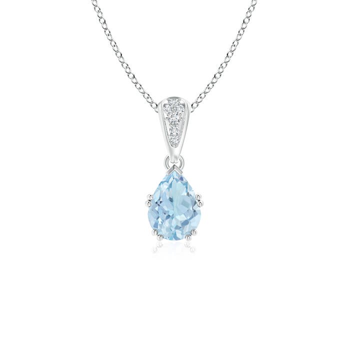 AA - Aquamarine / 0.65 CT / 14 KT White Gold