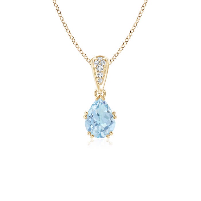 AA - Aquamarine / 0.65 CT / 14 KT Yellow Gold