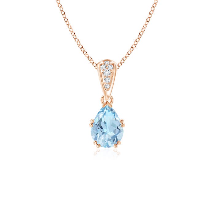 AAA - Aquamarine / 0.65 CT / 14 KT Rose Gold