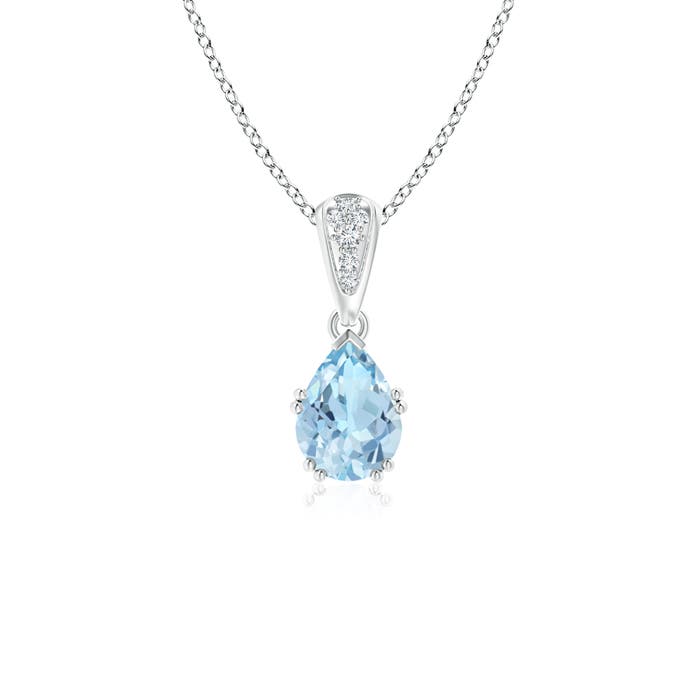 AAA - Aquamarine / 0.65 CT / 14 KT White Gold