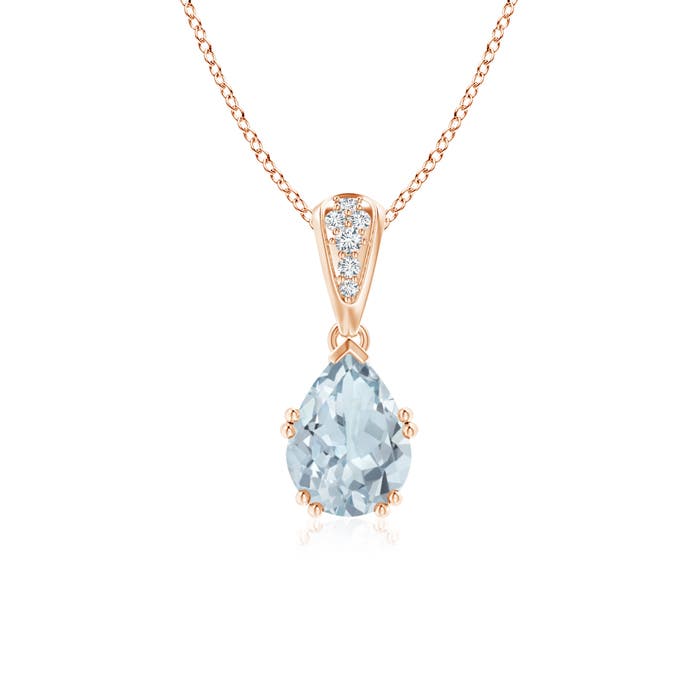 A - Aquamarine / 1 CT / 14 KT Rose Gold